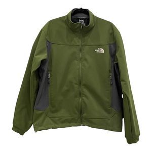 THE NORTH FACE APEX Men's Jacket Fleece Lined Zip Up Long Sleeve Zip Pockets Gre